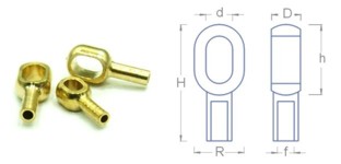 00620 10 x Handrail Knobs 2mm